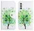 Samsung Galaxy A36 Hoesje Print Book Case met Pasjeshouder Bloemen Boom afbeelding 1