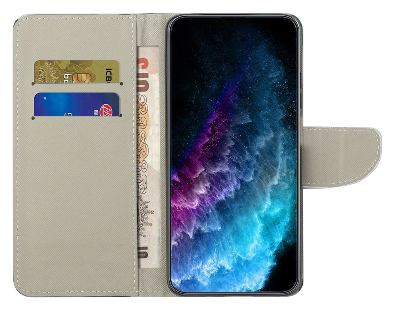 Samsung Galaxy A36 Hoesje Print Book Case met Pasjeshouder Touch afbeelding 2