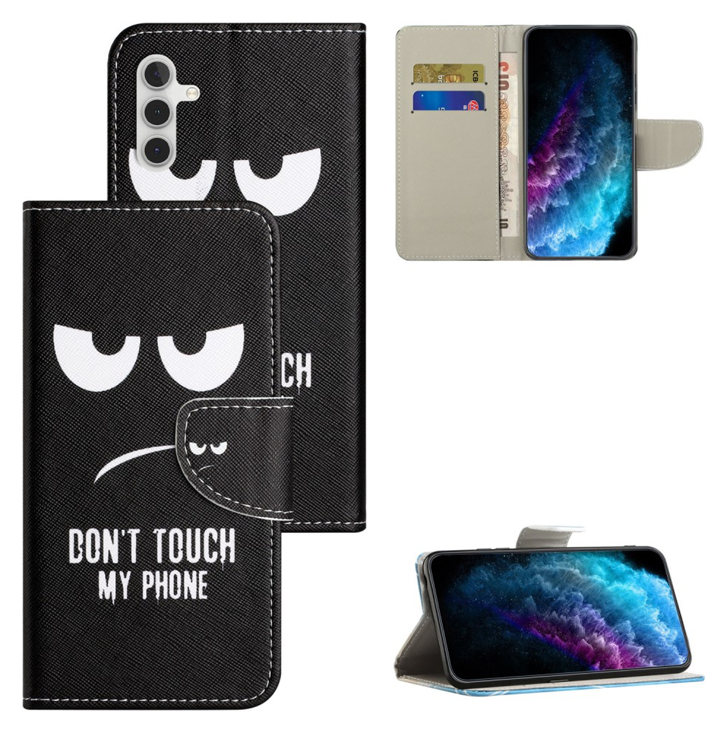 Samsung Galaxy A36 Hoesje Print Book Case met Pasjeshouder Touch afbeelding 6