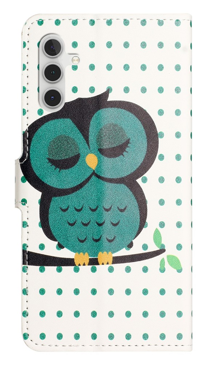 Samsung Galaxy A36 Hoesje Print Book Case met Pasjeshouder Uil afbeelding 4