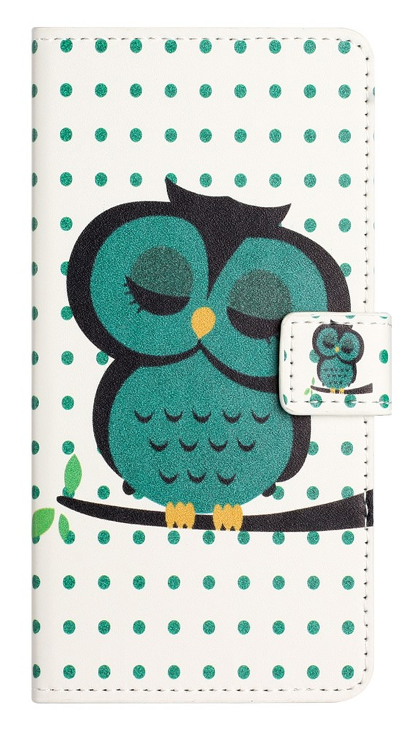 Samsung Galaxy A36 Hoesje Print Book Case met Pasjeshouder Uil afbeelding 5