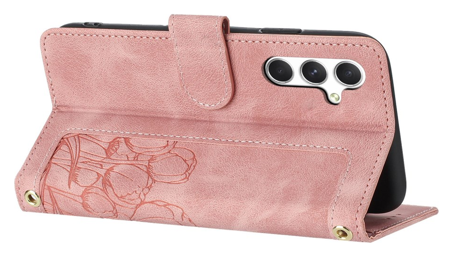 Samsung Galaxy A26 Hoesje Tulpen Book Case met Pasjeshouder Roze afbeelding 10