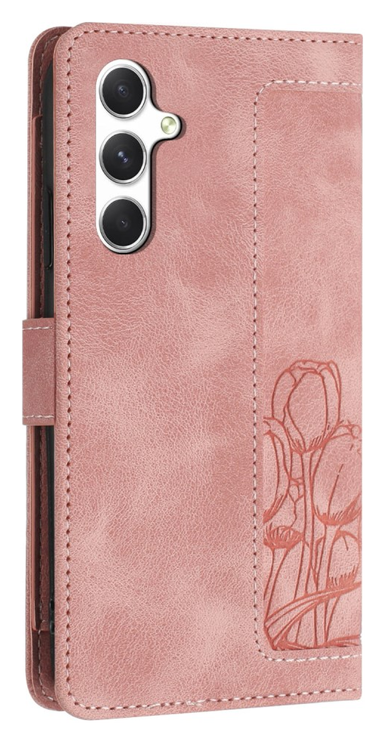 Samsung Galaxy A26 Hoesje Tulpen Book Case met Pasjeshouder Roze afbeelding 9