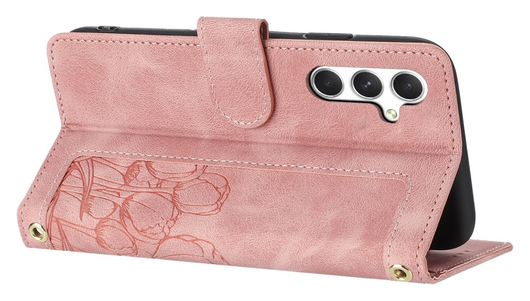 Samsung Galaxy A26 Hoesje Tulpen Book Case met Pasjeshouder Roze afbeelding 10