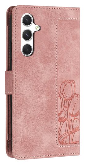 Samsung Galaxy A26 Hoesje Tulpen Book Case met Pasjeshouder Roze afbeelding 9