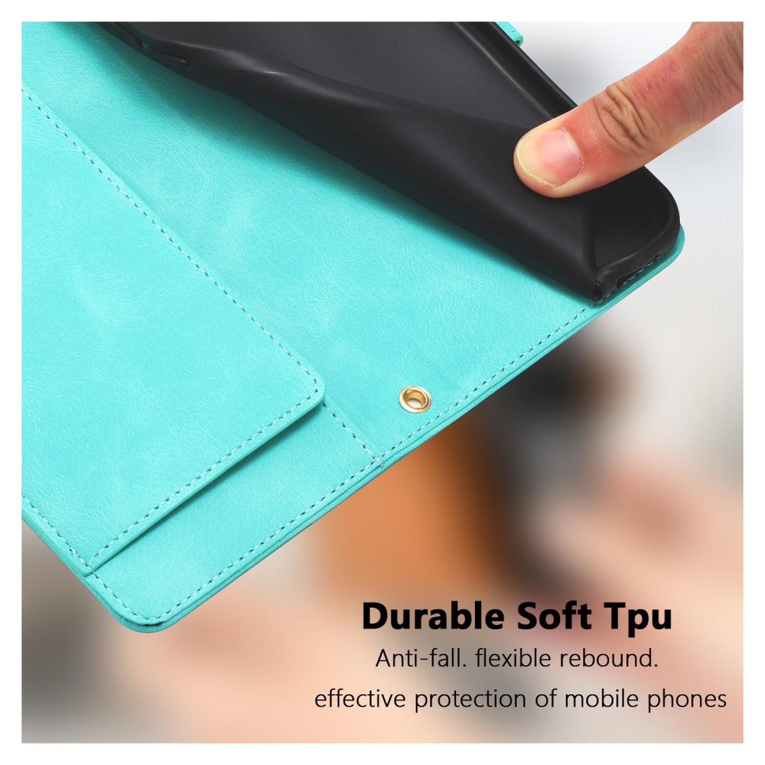 Samsung Galaxy A26 Hoesje Tulpen Book Case met Pasjeshouder Groen afbeelding 8