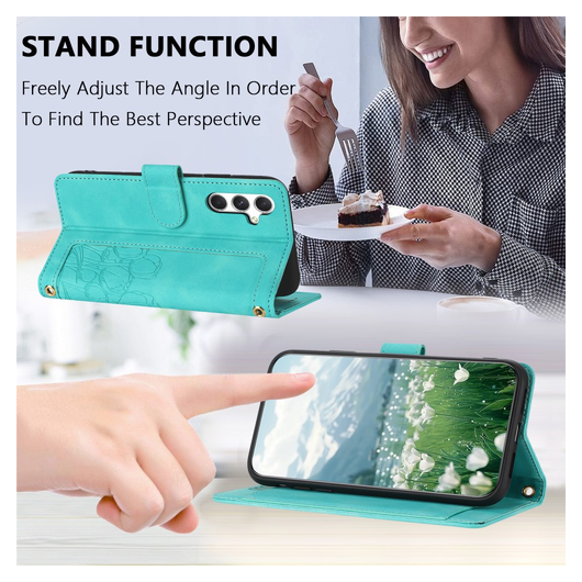 Samsung Galaxy A26 Hoesje Tulpen Book Case met Pasjeshouder Groen afbeelding 4