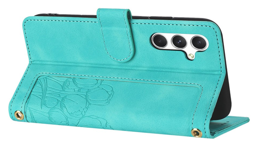 Samsung Galaxy A26 Hoesje Tulpen Book Case met Pasjeshouder Groen afbeelding 9