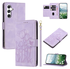 Samsung Galaxy A26 Hoesje Tulpen Book Case met Pasjeshouder Paars afbeelding 2