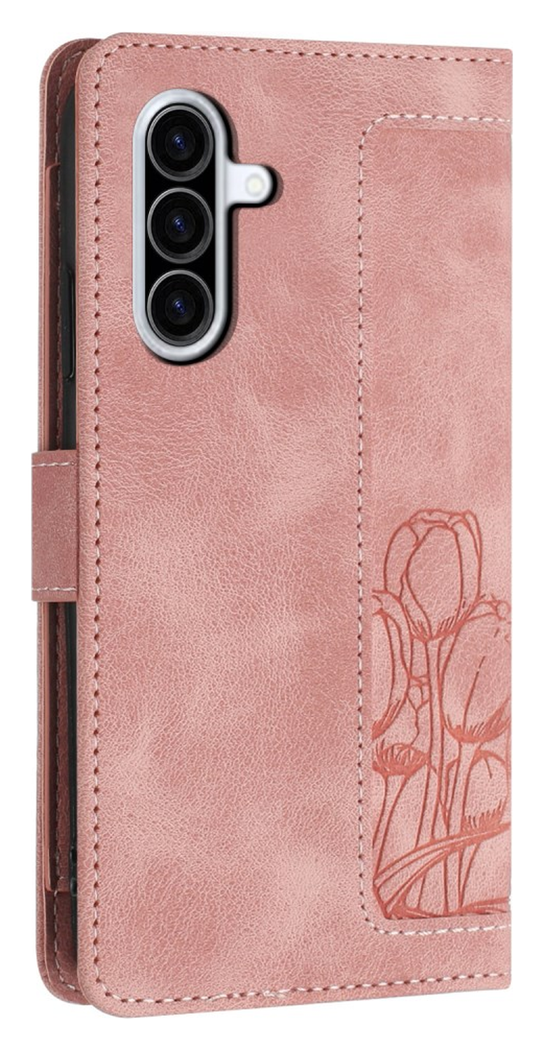 Samsung Galaxy A36 Hoesje Tulpen Book Case met Pasjeshouder Roze afbeelding 13