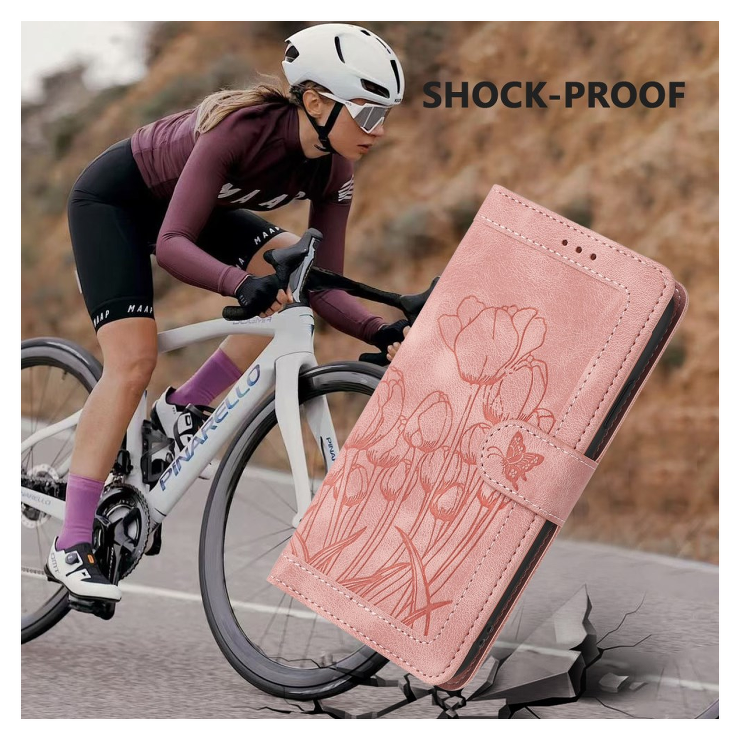 Samsung Galaxy A36 Hoesje Tulpen Book Case met Pasjeshouder Roze afbeelding 5