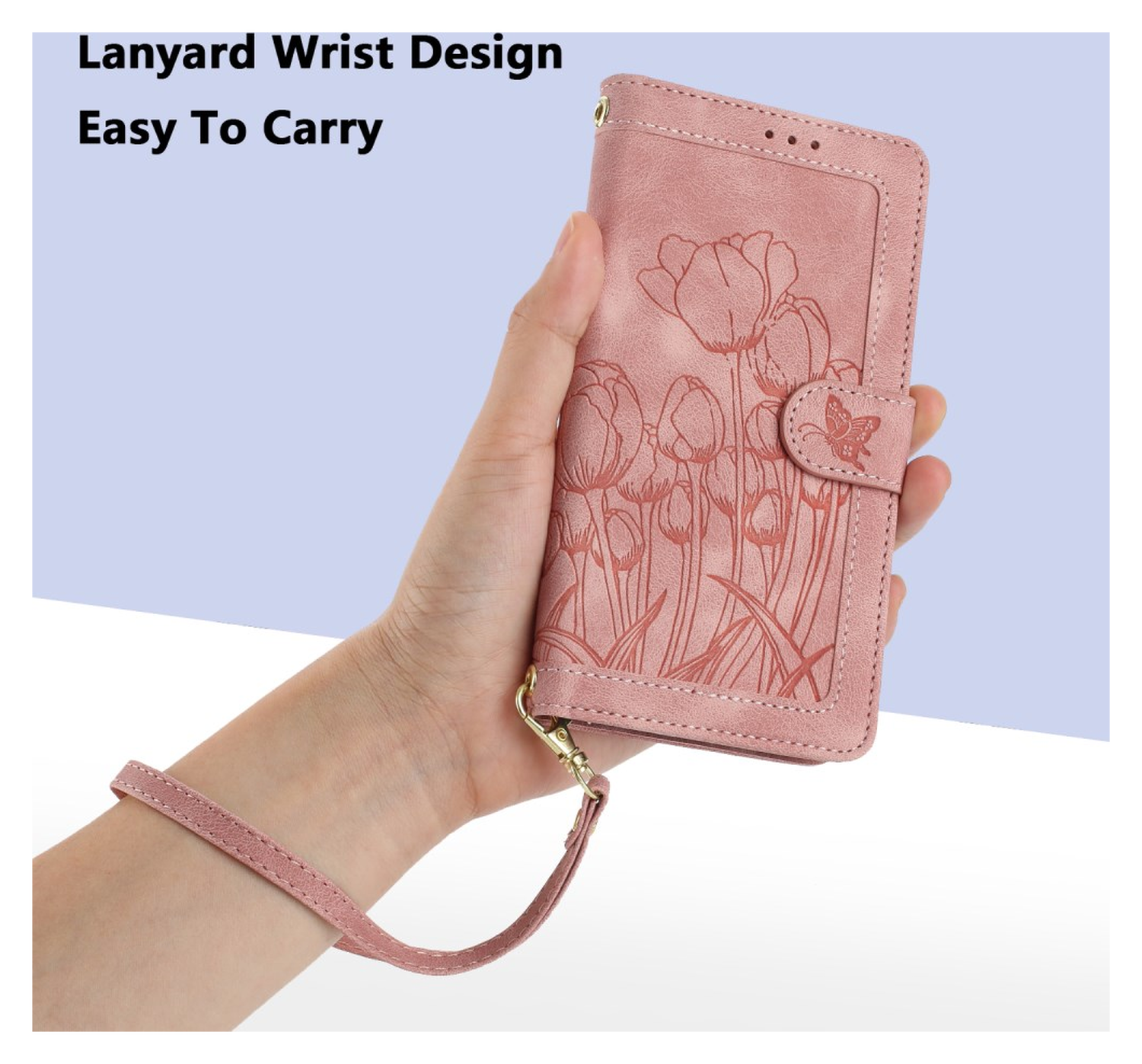 Samsung Galaxy A36 Hoesje Tulpen Book Case met Pasjeshouder Roze afbeelding 6