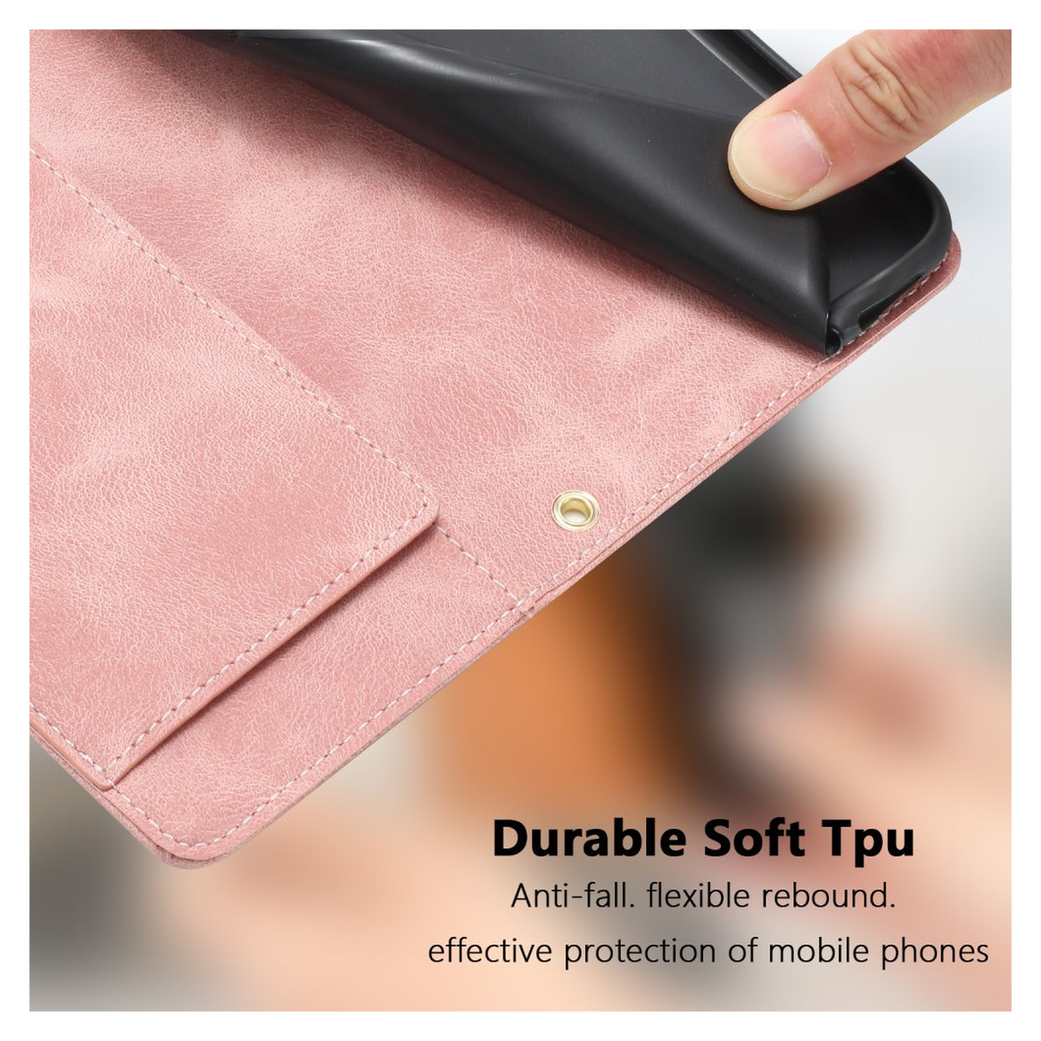 Samsung Galaxy A36 Hoesje Tulpen Book Case met Pasjeshouder Roze afbeelding 8