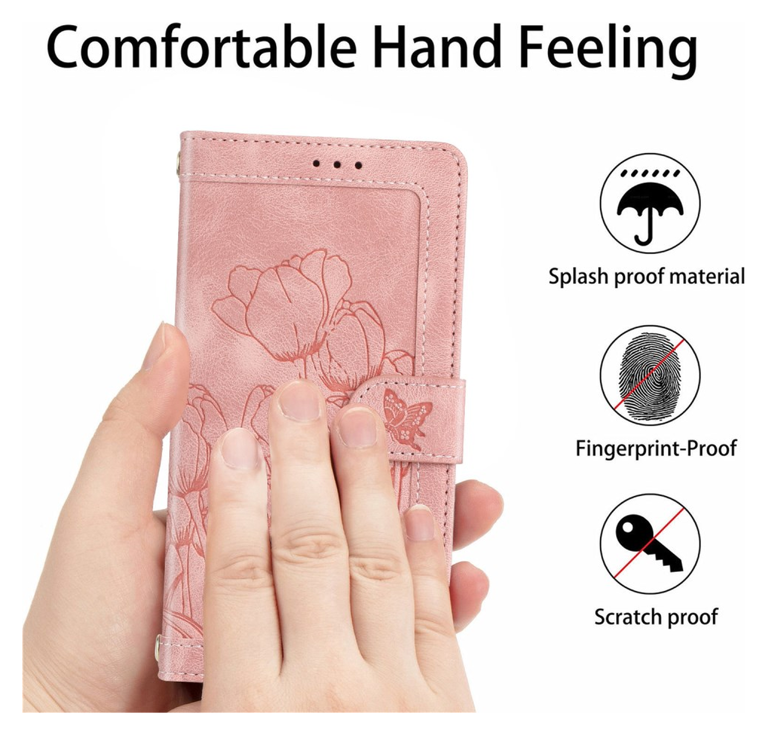 Samsung Galaxy A36 Hoesje Tulpen Book Case met Pasjeshouder Roze afbeelding 9