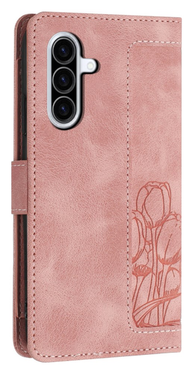 Samsung Galaxy A36 Hoesje Tulpen Book Case met Pasjeshouder Roze afbeelding 13