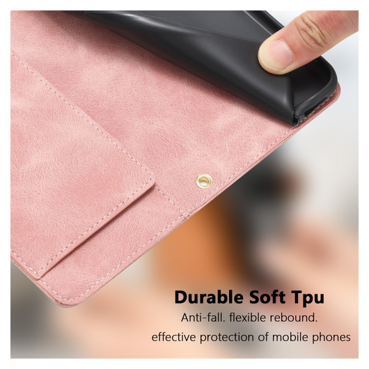 Samsung Galaxy A36 Hoesje Tulpen Book Case met Pasjeshouder Roze afbeelding 8