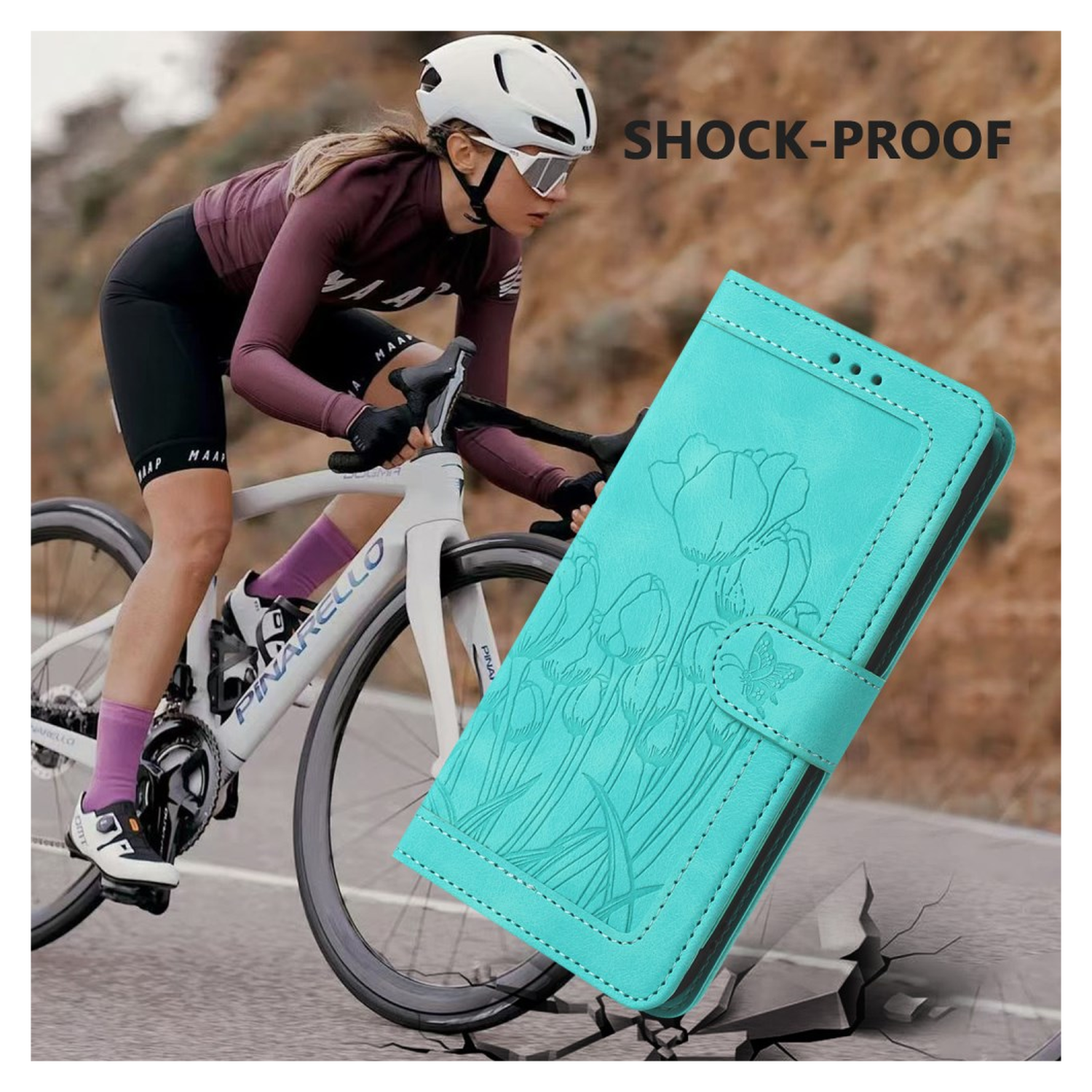Samsung Galaxy A36 Hoesje Tulpen Book Case met Pasjeshouder Groen afbeelding 5
