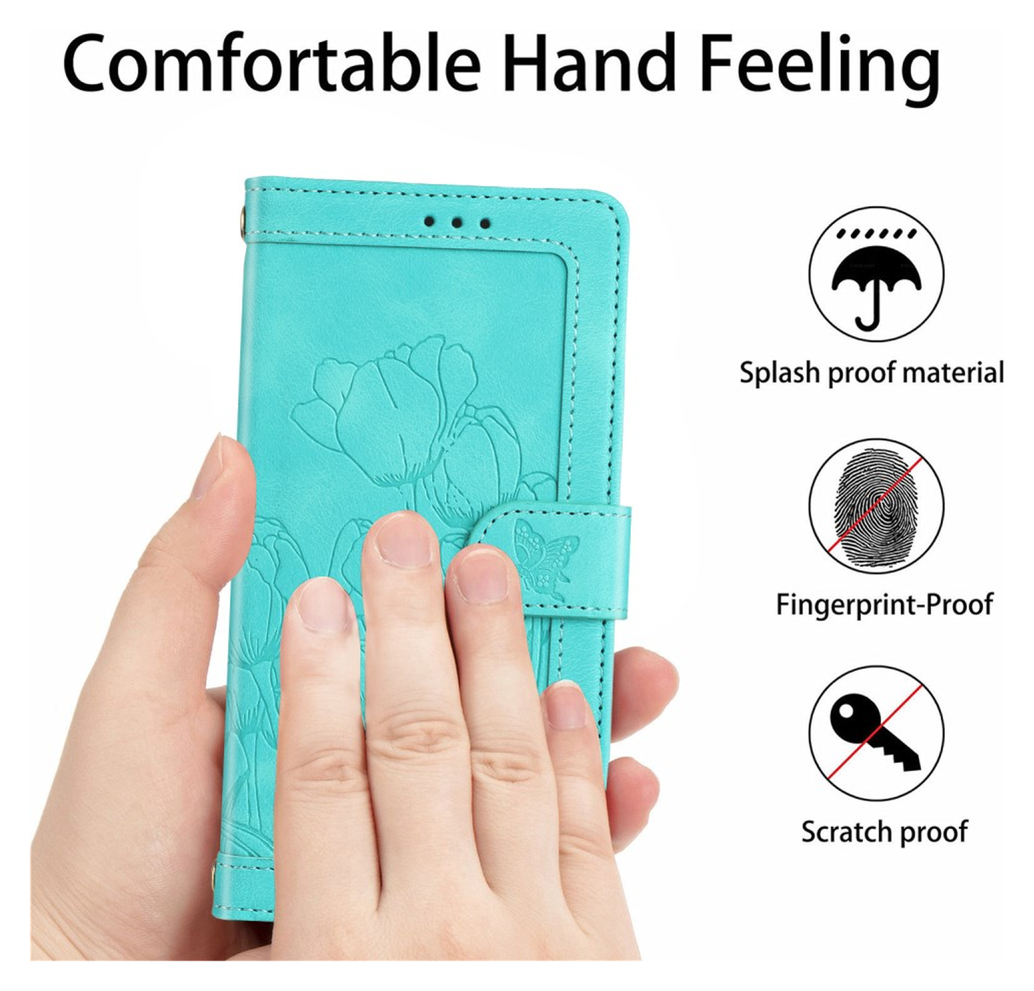 Samsung Galaxy A36 Hoesje Tulpen Book Case met Pasjeshouder Groen afbeelding 9