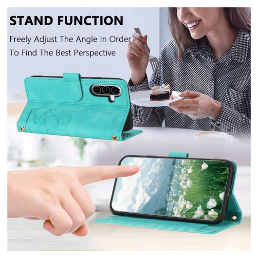 Samsung Galaxy A36 Hoesje Tulpen Book Case met Pasjeshouder Groen afbeelding 10