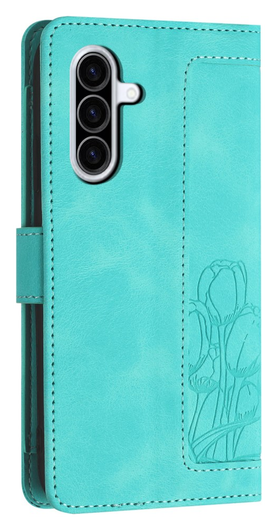 Samsung Galaxy A36 Hoesje Tulpen Book Case met Pasjeshouder Groen afbeelding 14