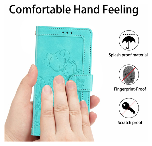 Samsung Galaxy A36 Hoesje Tulpen Book Case met Pasjeshouder Groen afbeelding 9