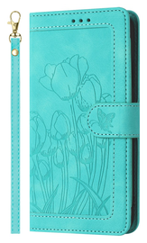 Samsung Galaxy A36 Hoesje Tulpen Book Case met Pasjeshouder Groen afbeelding