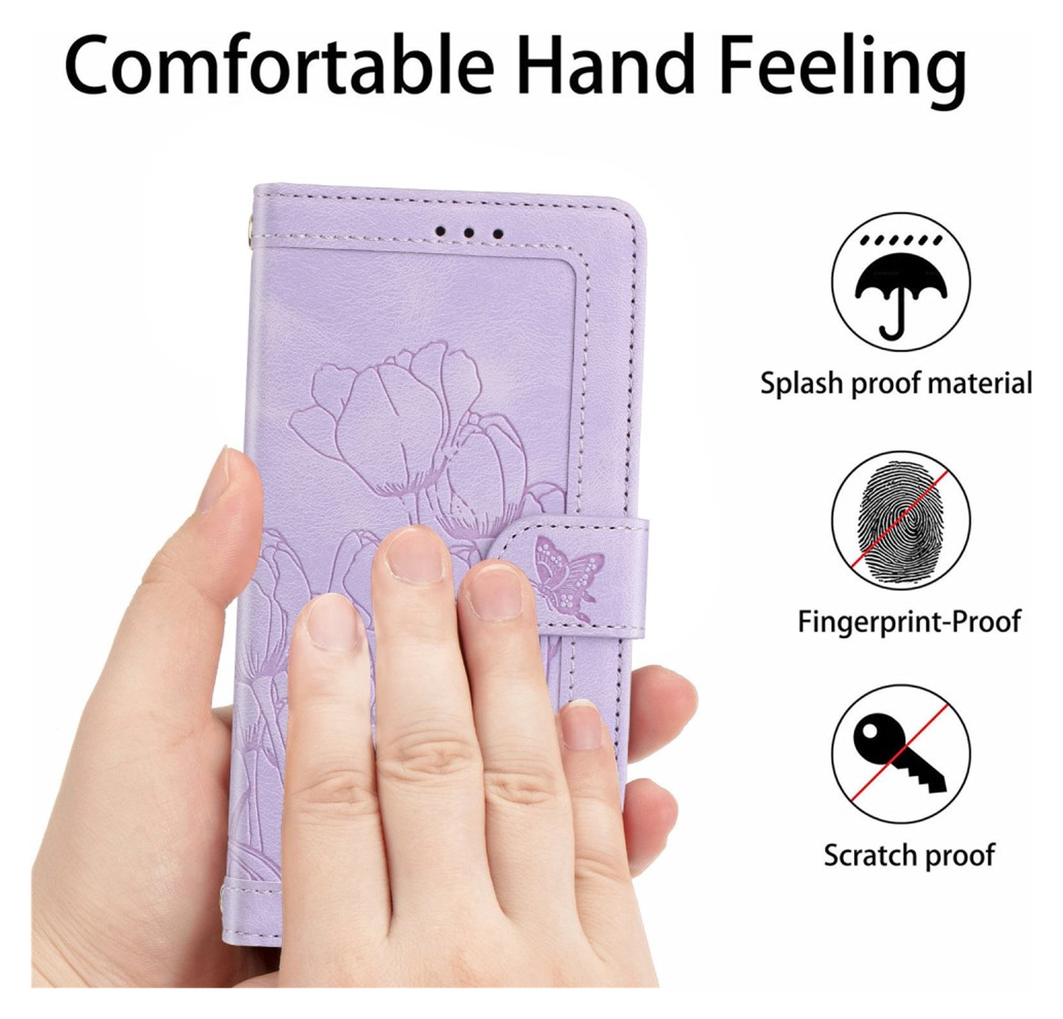 Samsung Galaxy A36 Hoesje Tulpen Book Case met Pasjeshouder Paars afbeelding 10