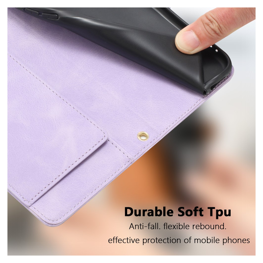 Samsung Galaxy A36 Hoesje Tulpen Book Case met Pasjeshouder Paars afbeelding 9