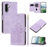 Samsung Galaxy A36 Hoesje Tulpen Book Case met Pasjeshouder Paars afbeelding 12