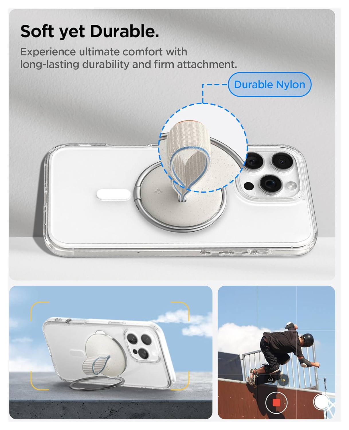 Spigen Ring Holder Universele MagSafe Ring Houder / Vinger Houder Beige afbeelding 4