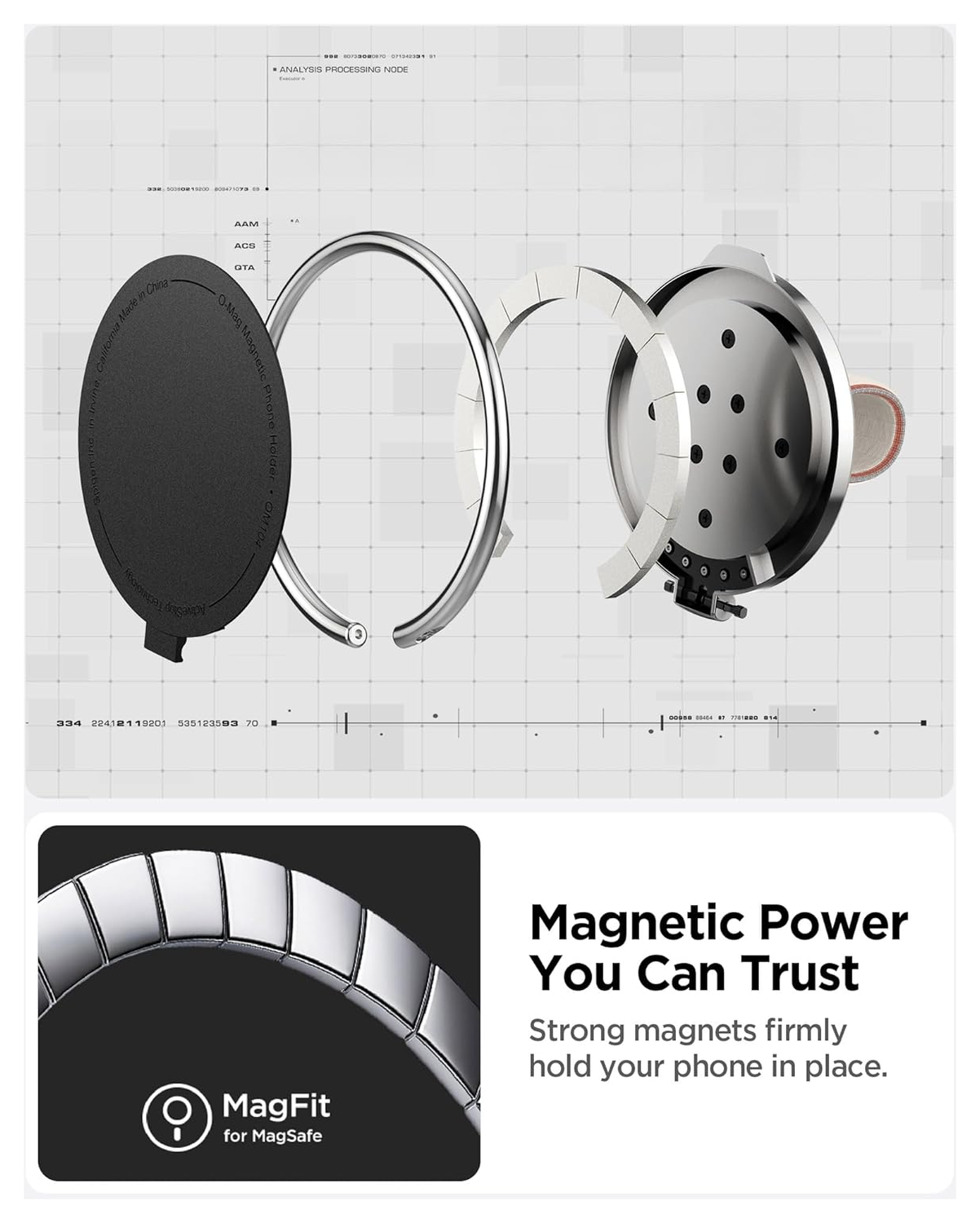 Spigen Ring Holder Universele MagSafe Ring Houder / Vinger Houder Beige afbeelding 5