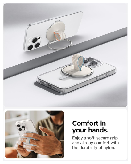 Spigen Ring Holder Universele MagSafe Ring Houder / Vinger Houder Beige afbeelding 2