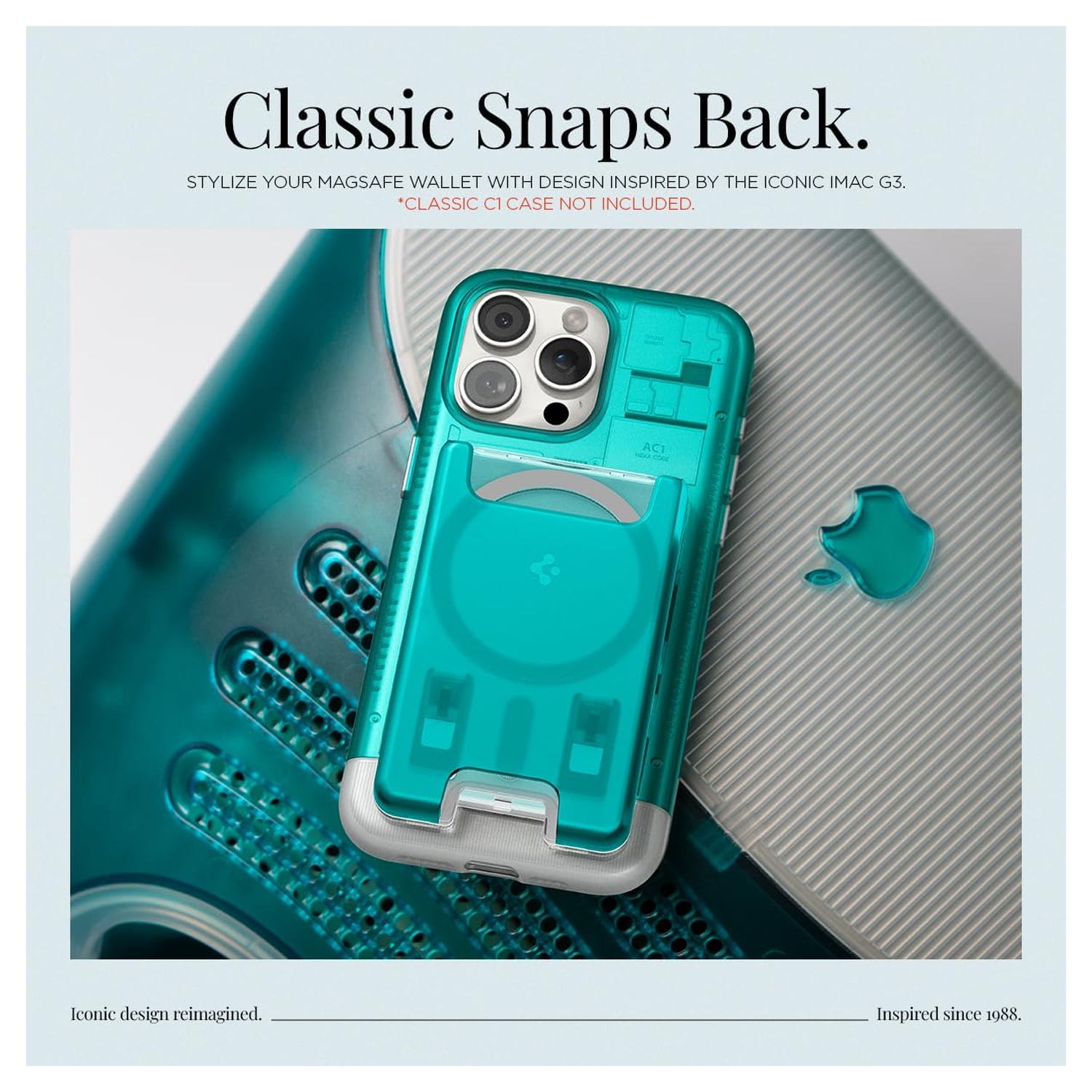 Spigen Classic C1 Magsafe Kaarthouder Blauw afbeelding 2