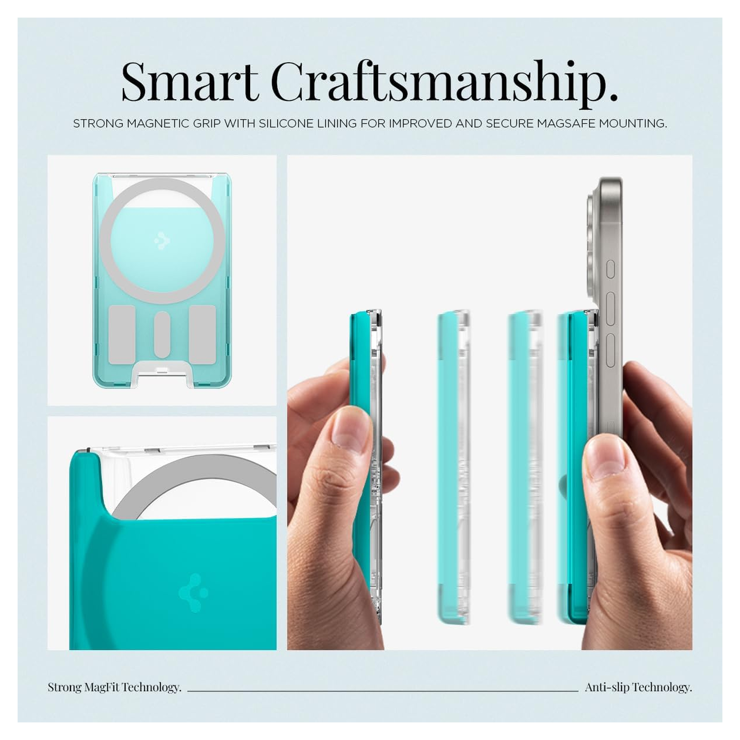 Spigen Classic C1 Magsafe Kaarthouder Blauw afbeelding 5