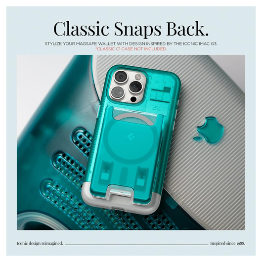 Spigen Classic C1 Magsafe Kaarthouder Blauw afbeelding 2