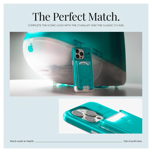 Spigen Classic C1 Magsafe Kaarthouder Blauw afbeelding 4