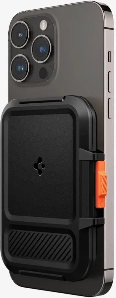 Spigen Lock Fit MagFit MagSafe Portemonee en Kaarthouder voor Pasjes Zwart afbeelding 11