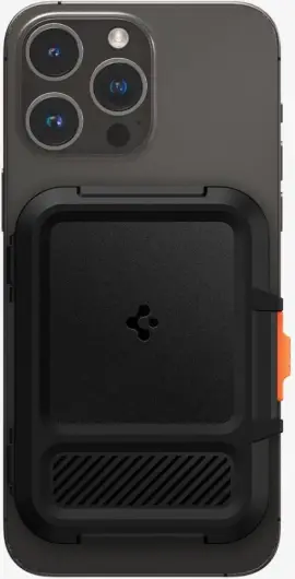 Spigen Lock Fit MagFit MagSafe Portemonee en Kaarthouder voor Pasjes Zwart afbeelding 1