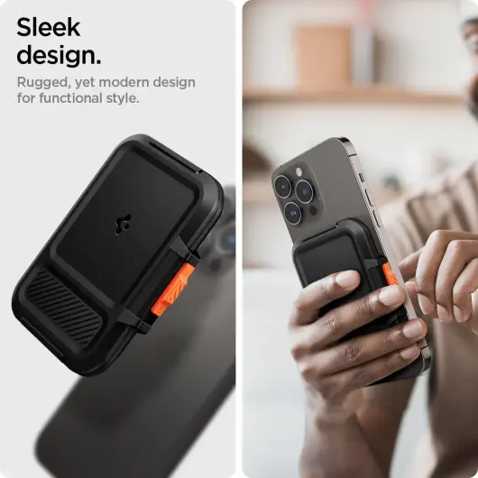 Spigen Lock Fit MagFit MagSafe Portemonee en Kaarthouder voor Pasjes Zwart afbeelding 8