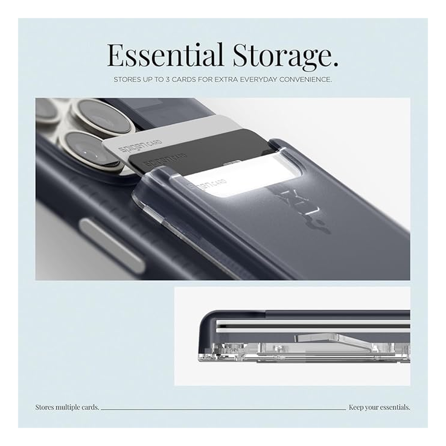 Spigen Classic C1 Magsafe Kaarthouder Graphite afbeelding 7