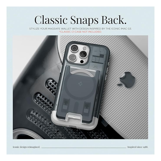 Spigen Classic C1 Magsafe Kaarthouder Graphite afbeelding 2