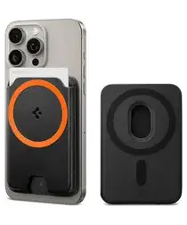 Spigen Valentinus MagFit+ MagSafe Kaarthouder voor Pasjes Zwart afbeelding