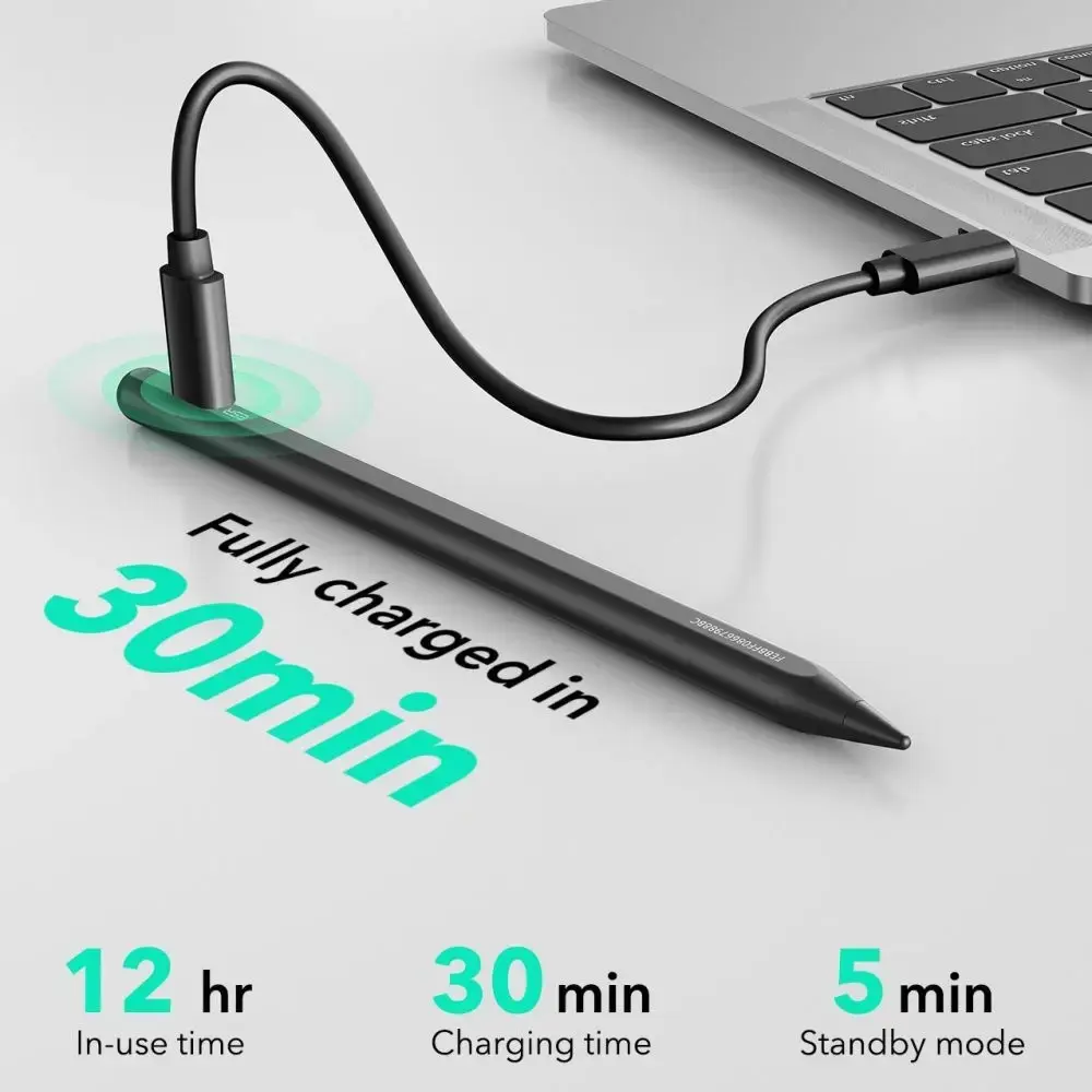 ESR Geo Universele Actieve Stylus Pen met Apple Find My Zwart afbeelding 4