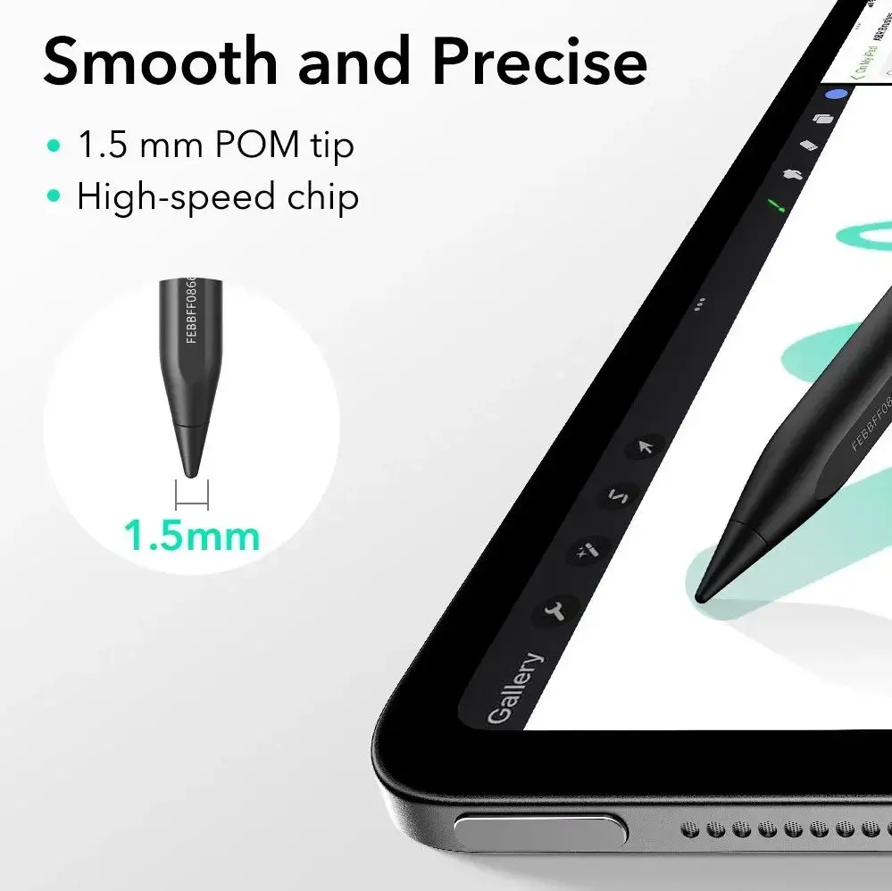 ESR Geo Universele Actieve Stylus Pen met Apple Find My Zwart afbeelding 6