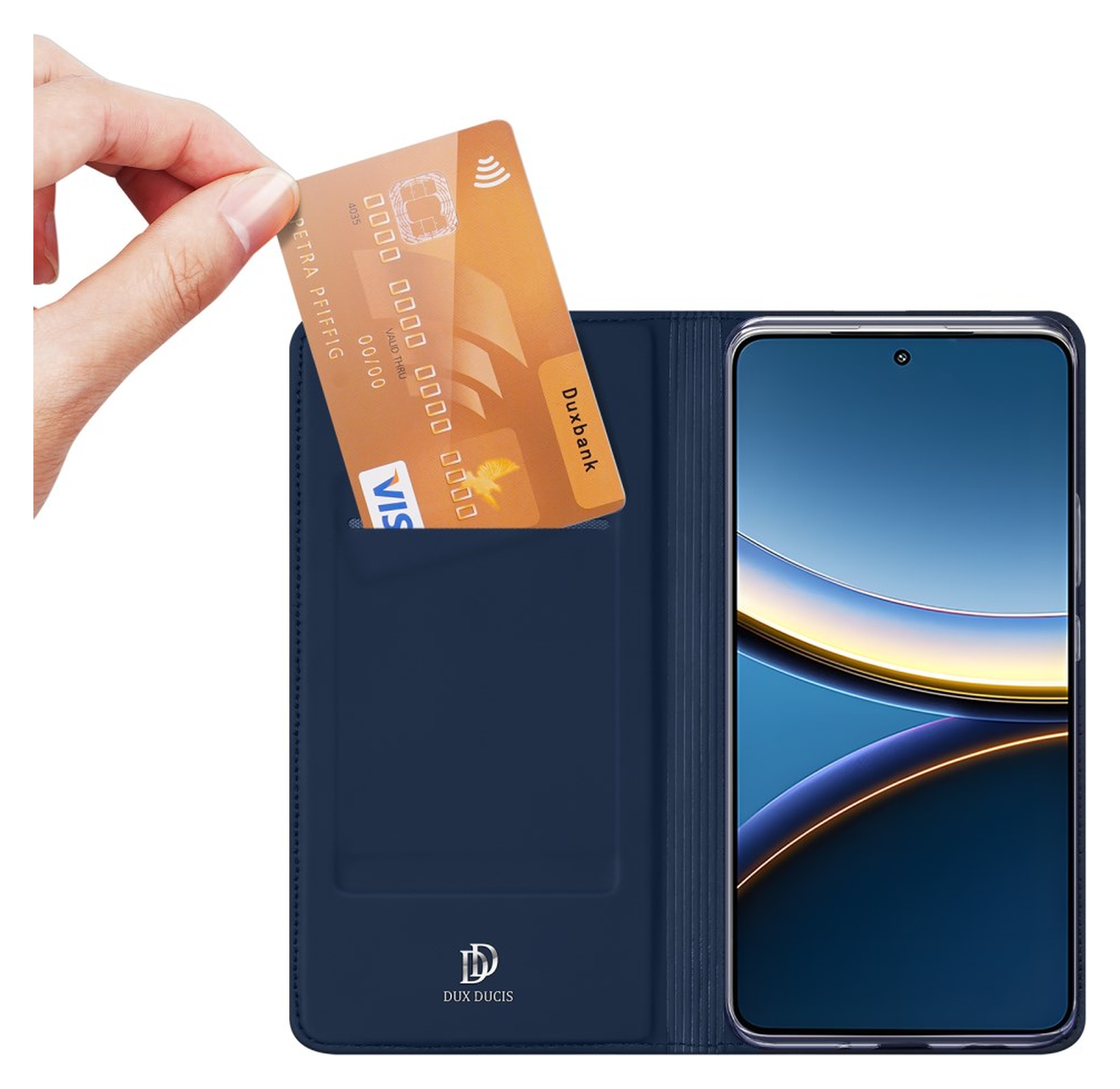 Dux Ducis Skin Pro Xiaomi Poco F7 Pro Hoesje Portemonnee Book Case Blauw afbeelding 2
