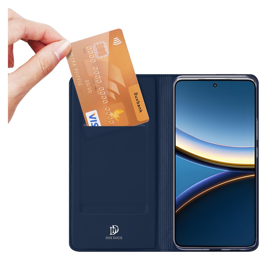 Dux Ducis Skin Pro Xiaomi Poco F7 Pro Hoesje Portemonnee Book Case Blauw afbeelding 2