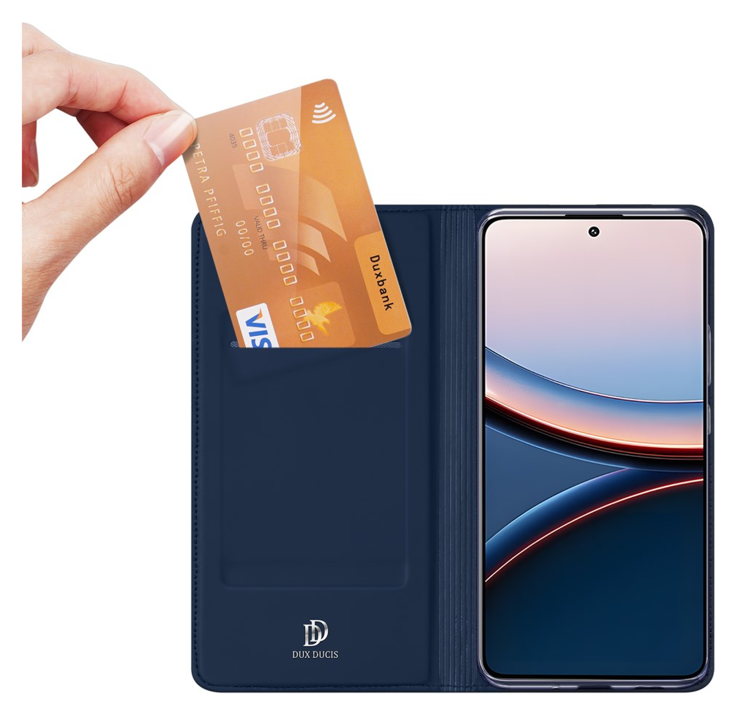 Dux Ducis Skin Pro Xiaomi Poco F7 Ultra Hoesje Portemonnee Book Case Blauw afbeelding 2