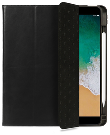 Rosso Elite iPad 10.2 / Pro 10.5 Hoes 2-in-1 Echt Leer Book Case Zwart afbeelding