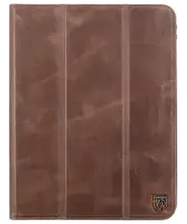 Rosso Elite iPad 10.2 / Pro 10.5 Hoes 2-in-1 Echt Leer Book Case Bruin afbeelding
