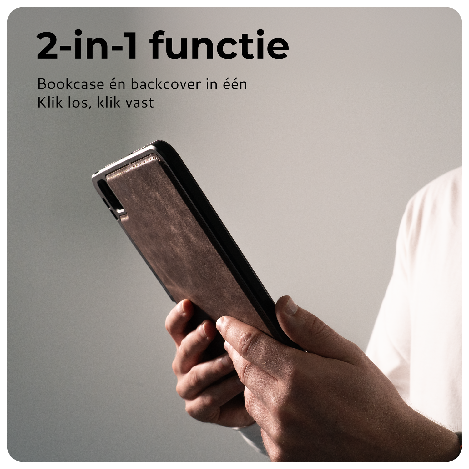 Rosso Elite iPad 10.2 / Pro 10.5 Hoes 2-in-1 Echt Leer Book Case Bruin afbeelding 2